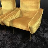 Pair of designer armchairs 1955-1960 by Louis Paolozzi for Zol Brandt Steiner