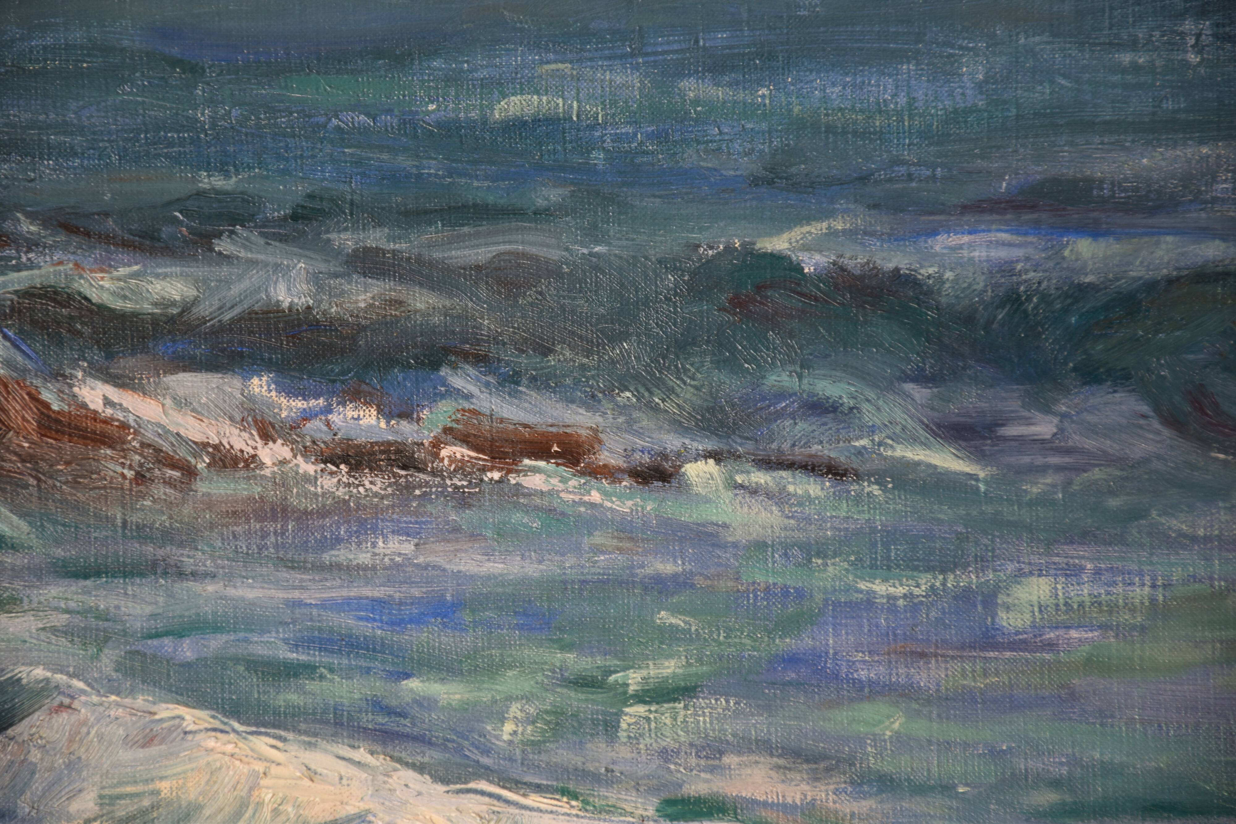 Léonie Humbert-Vignot, The Waves at Saint-Guénolé, circa 1920
