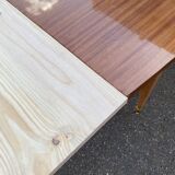 Table à manger scandinave extensible bois et palissandre laquée 250cm
