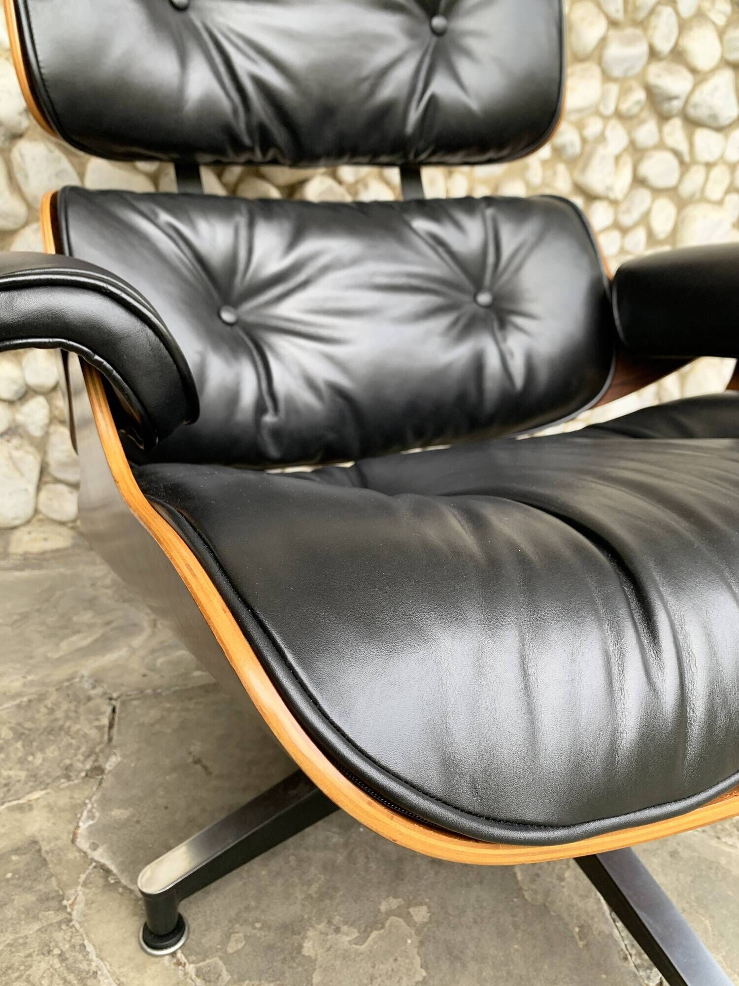 Fauteuil Lounge Herman Miller Charles & Ray Eames 1976 Palissandre Nv Cuir