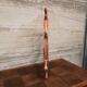Roue barre de bateau noyer incrustation au centre laiton 8 prises vintage 1970