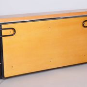 Canapé Bauhaus marron et bleu, Tchéquie, années 1930