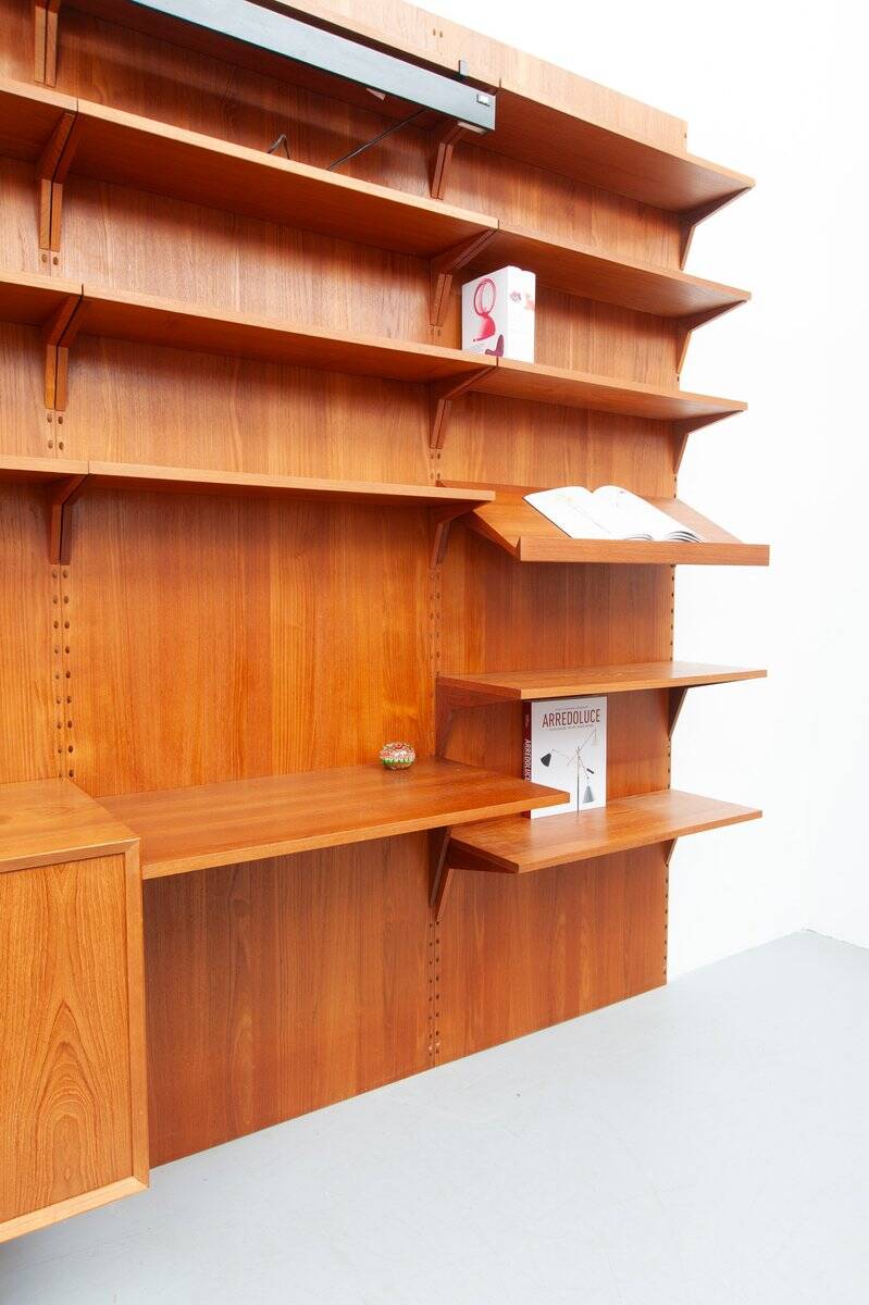 Royal mid-century teak wall unit by Poul Cadovius for Cado, 1960s