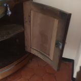 Large corner buffet in solid walnut Louis Philippe era around 1840