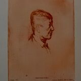 Johannes Barbara "Portrait de Oskar Kokoschka Lithographie signe et numerote