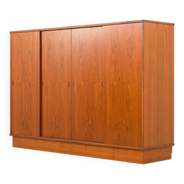 Danish large mid century teak wardrobe, 1960s
