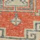 Tapis vintage orange et gris de petite taille 2x3