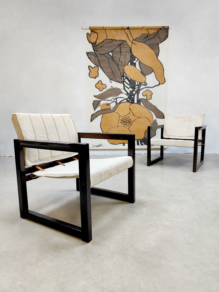 Vintage safari armchairs