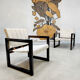 Vintage safari armchairs