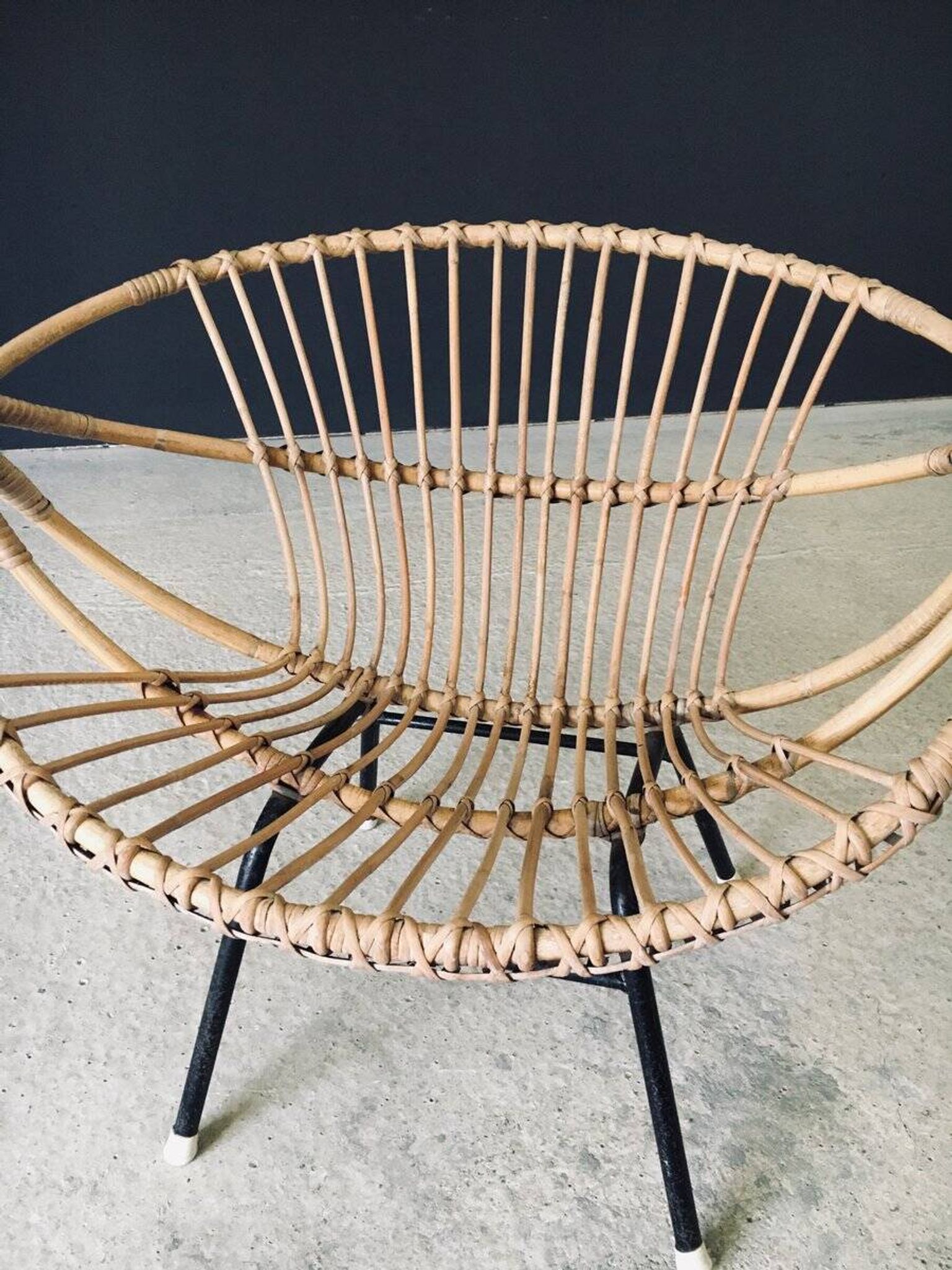 Mid-Century Modern Bamboo Lounge Chair, France, 1950s