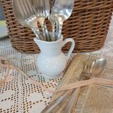 Set of 10 antique silver-plated cutlery