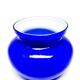 Vase postmoderne, verre bleu, Pologne, années 1970