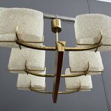 Pendant lamp 6 plastic shades 1960s