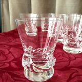 Suite of 12 glasses of port or wine cooked sorcy daum