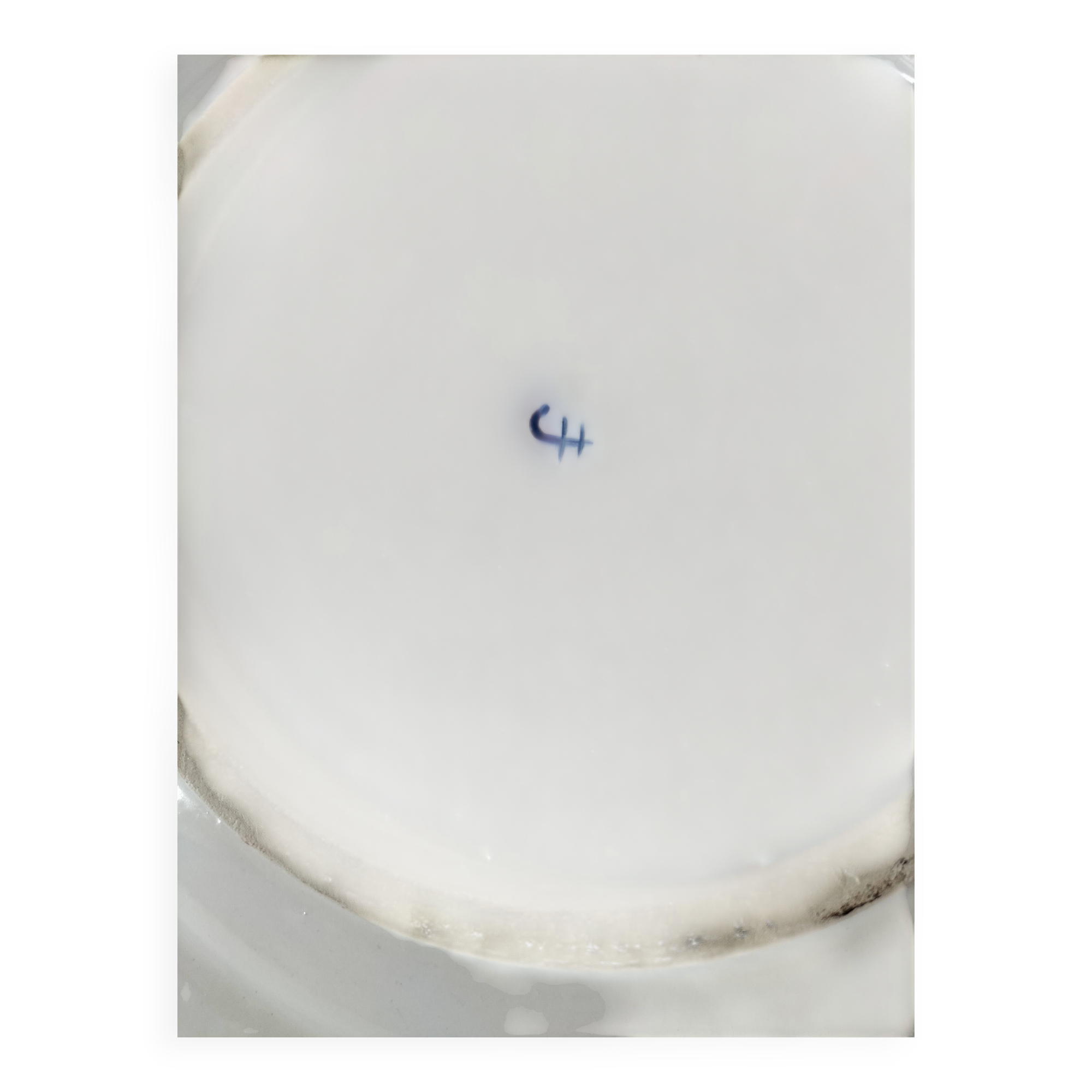 Trio of antique hand-painted plates