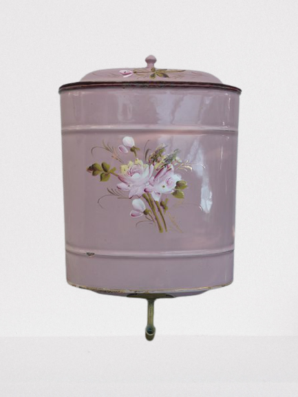 Ancient enamelled sheet metal fountain