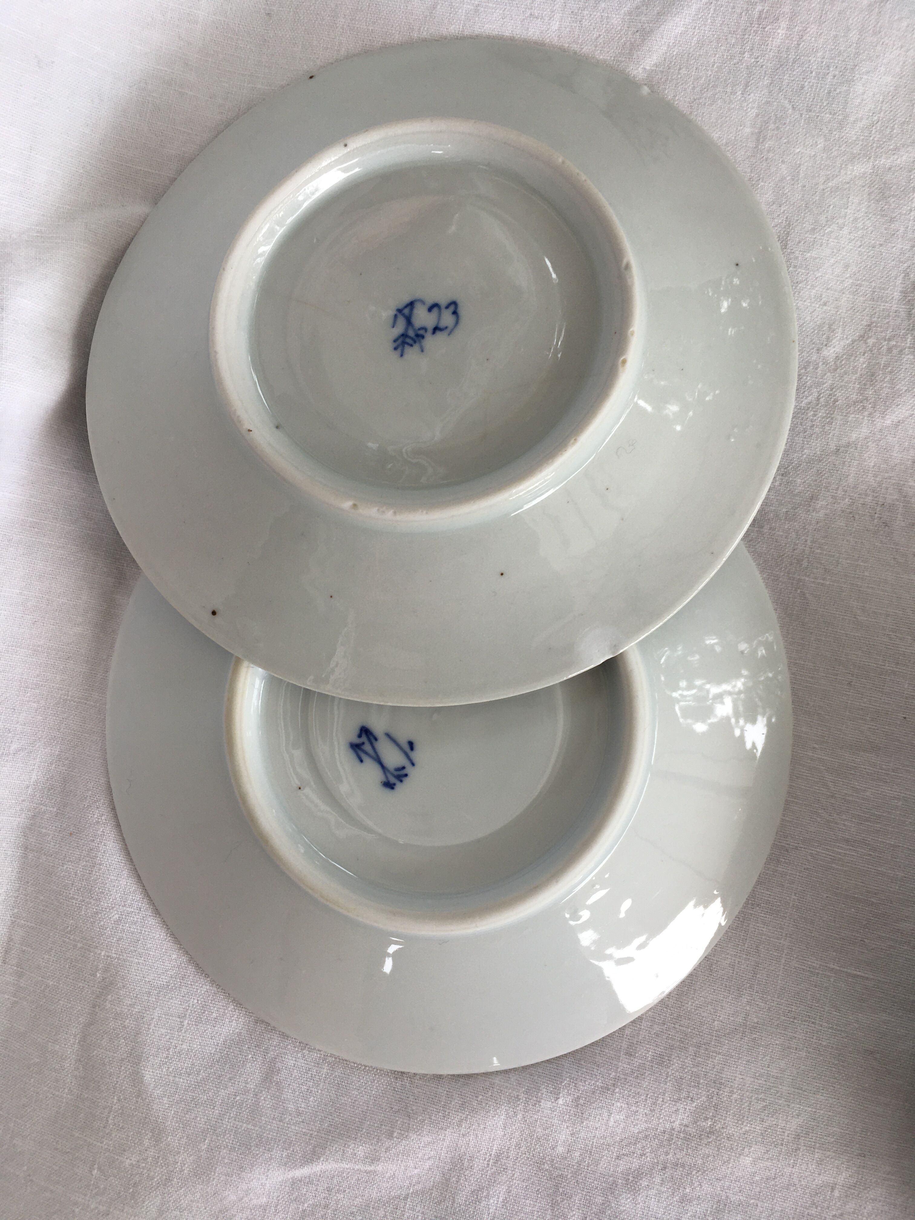 Breakfast coquetiers and porcelain plates