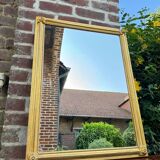 Miroir Rectangulaire En Bois Et Stuc Doré De Style Louis XVI