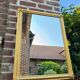 Louis XVI Style Rectangular Mirror In Wood And Golden Stucco