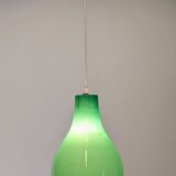 Green opaline water drop pendant light from the 50s/60s