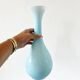 Large Italian vase in turquoise opaline from the 1960s.