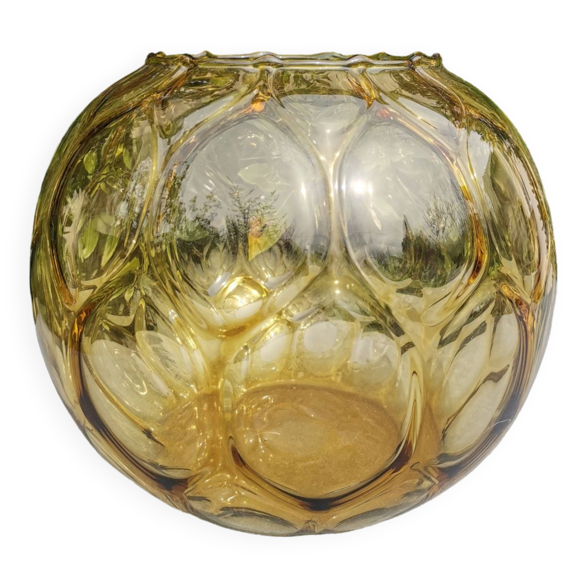 Amber ball vase