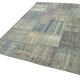 Hand-knotted turkish vintage 175 cm x 244 cm blue patchwork carpet