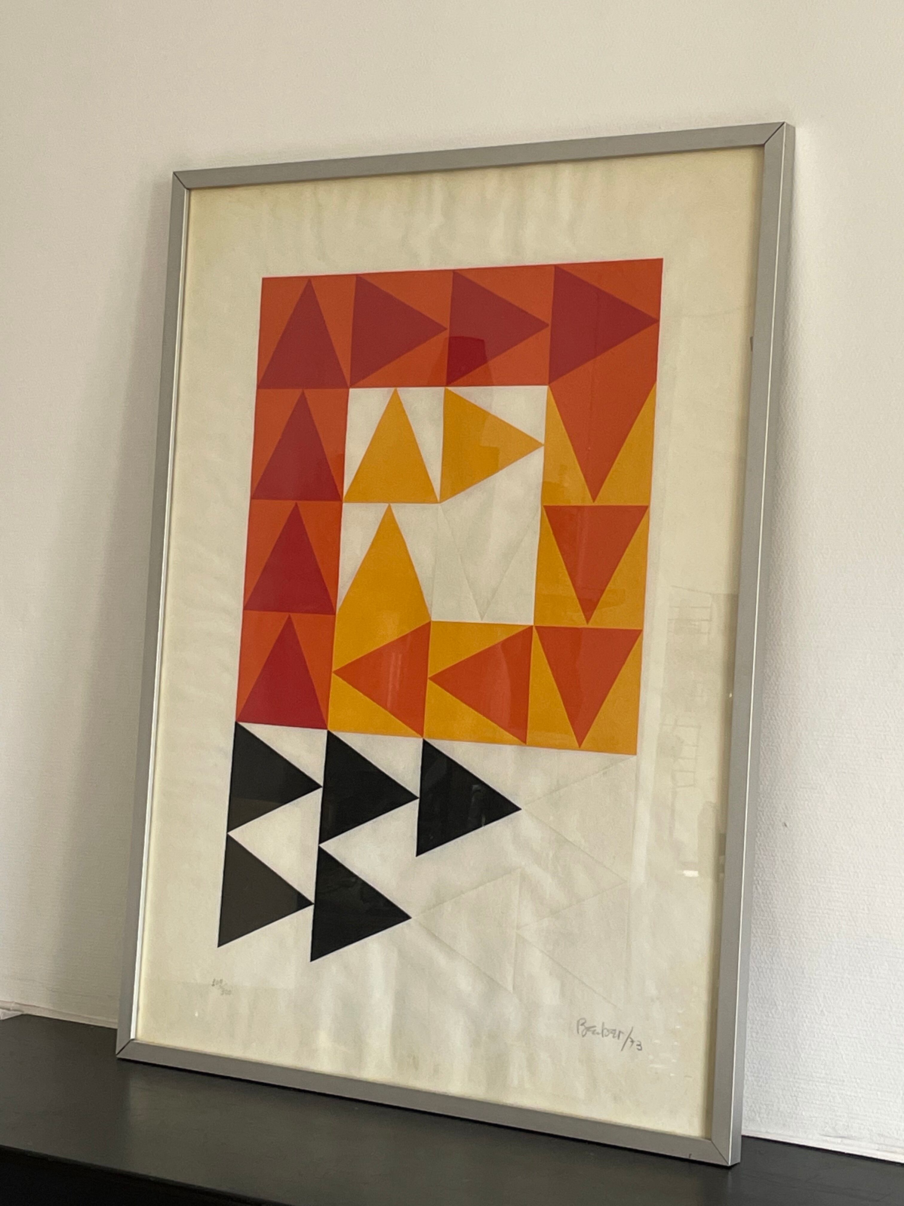 Silkscreen print by Paulo Becker, Brazil, 1973