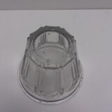 Old flared jam jar in moulded glass