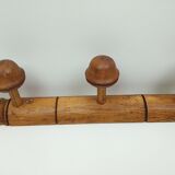 Wall hook 4 wooden hooks 51.5 cm