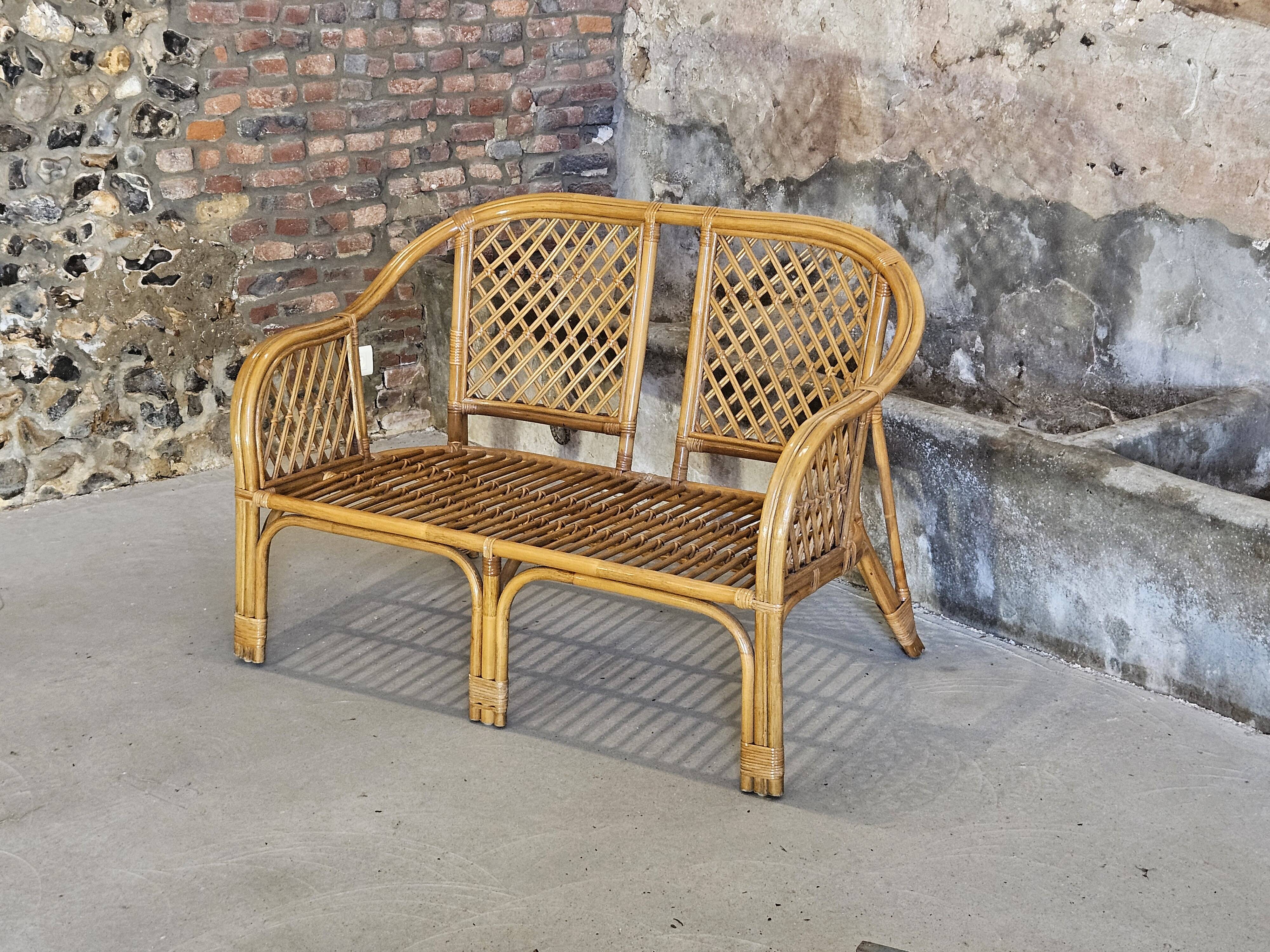 Italian wicker sofa
