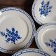 6 old plates 1920/30 Badonviller, blue decor