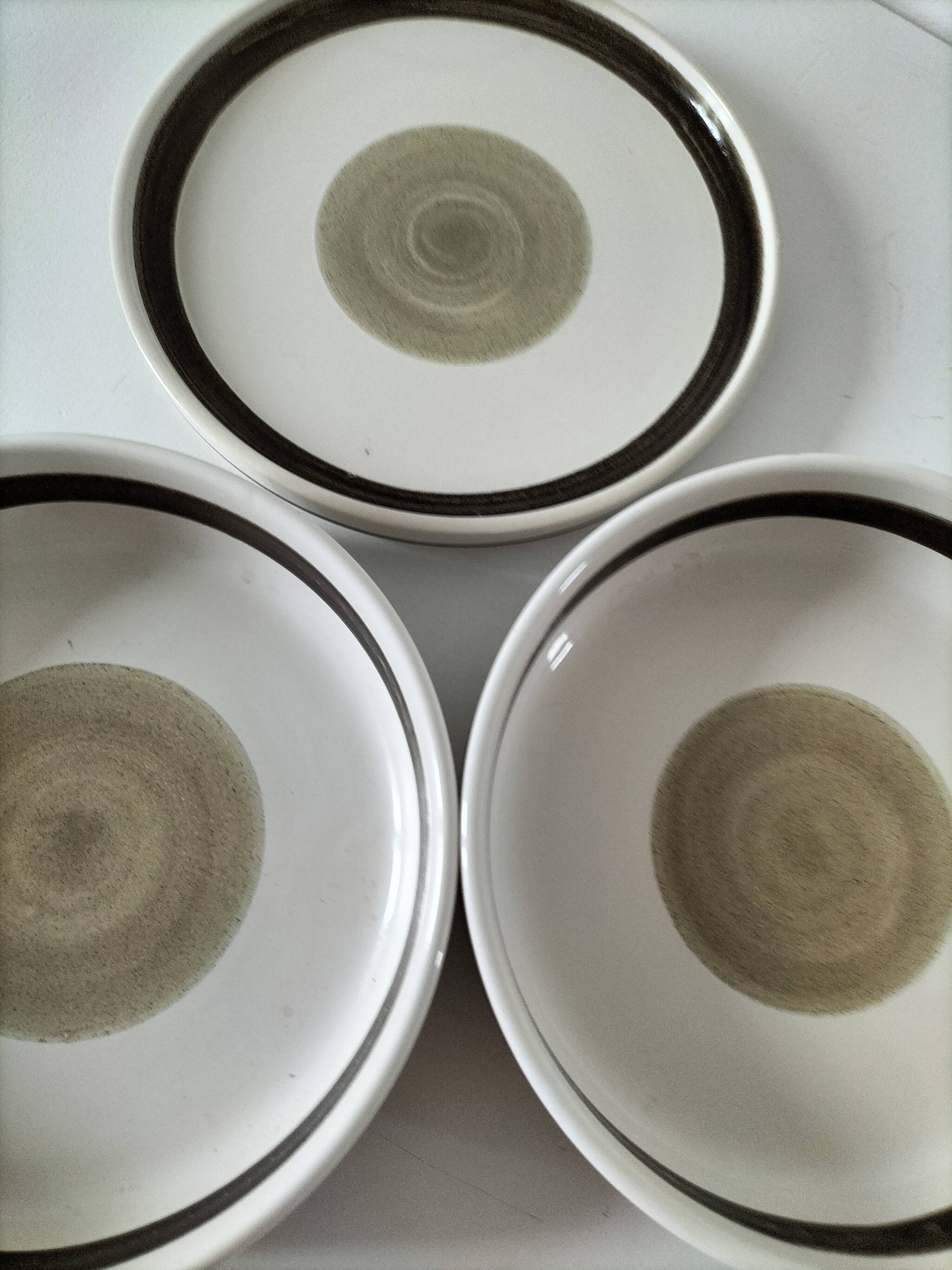 Set of three Niderviller plates, Chalet model, 1960s-70s.