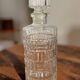 Bottle flask carafe with thick cut glass stopper