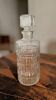 Bottle flask carafe with thick cut glass stopper