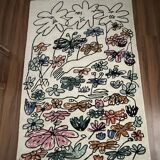 Tapis en laine tissé à la main d'occasion