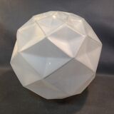 Old art Deco glass ball hanging lamp frosted diameter 28cm