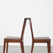 Set of 6 Original Antique Dutch Leather Dining Chairs