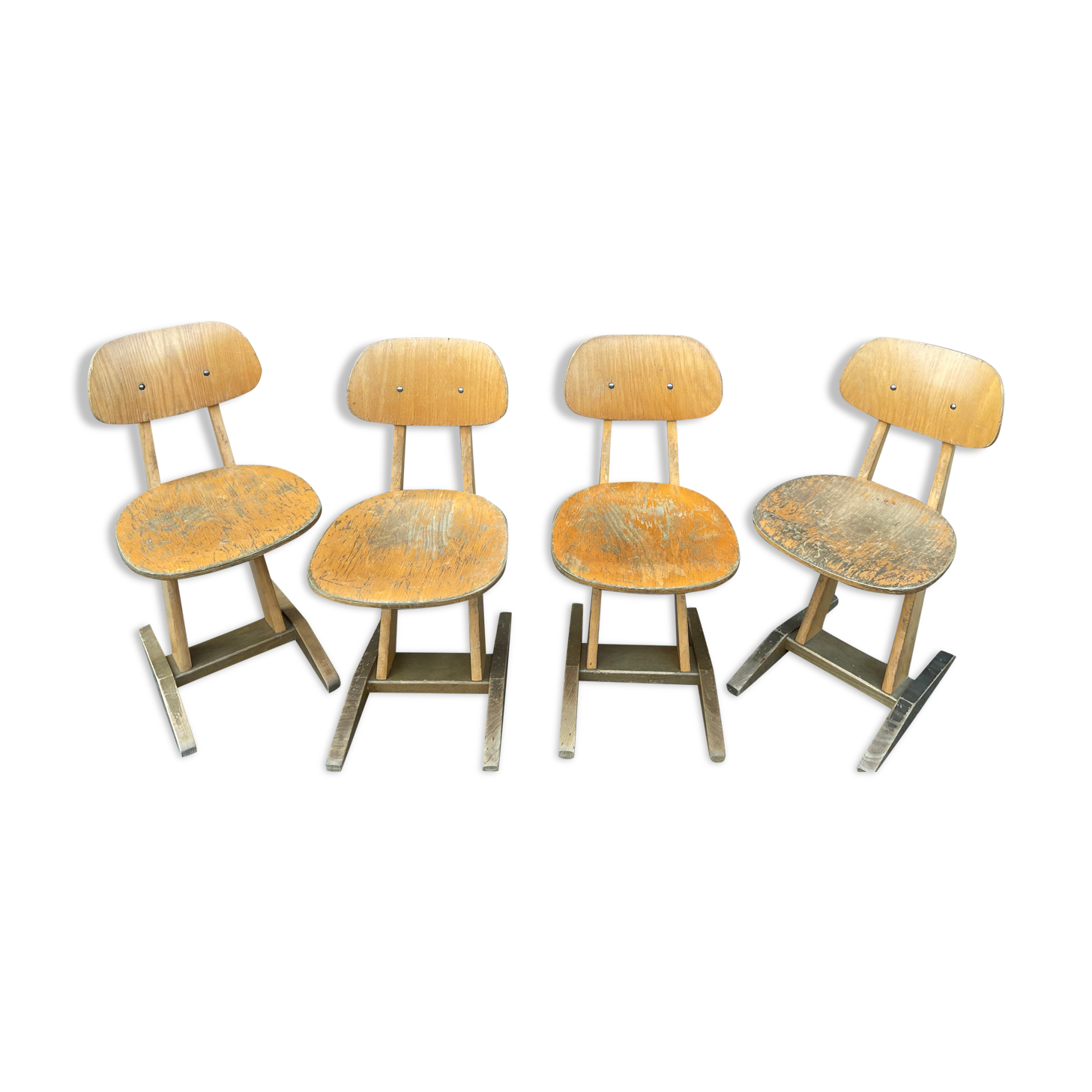 6 casala vintage 1960 design adult school chairs
