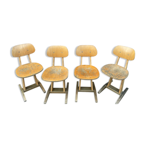 Set de 6 chaises d’école adulte