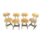 Set de 6 chaises d’école adulte Casala vintage design 1960