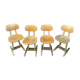 6 casala vintage 1960 design adult school chairs