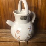 Old pitcher poet laval vintage painted art ceramic #a424