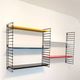 Tomado wall unit with metal shelves by A. Dekker
