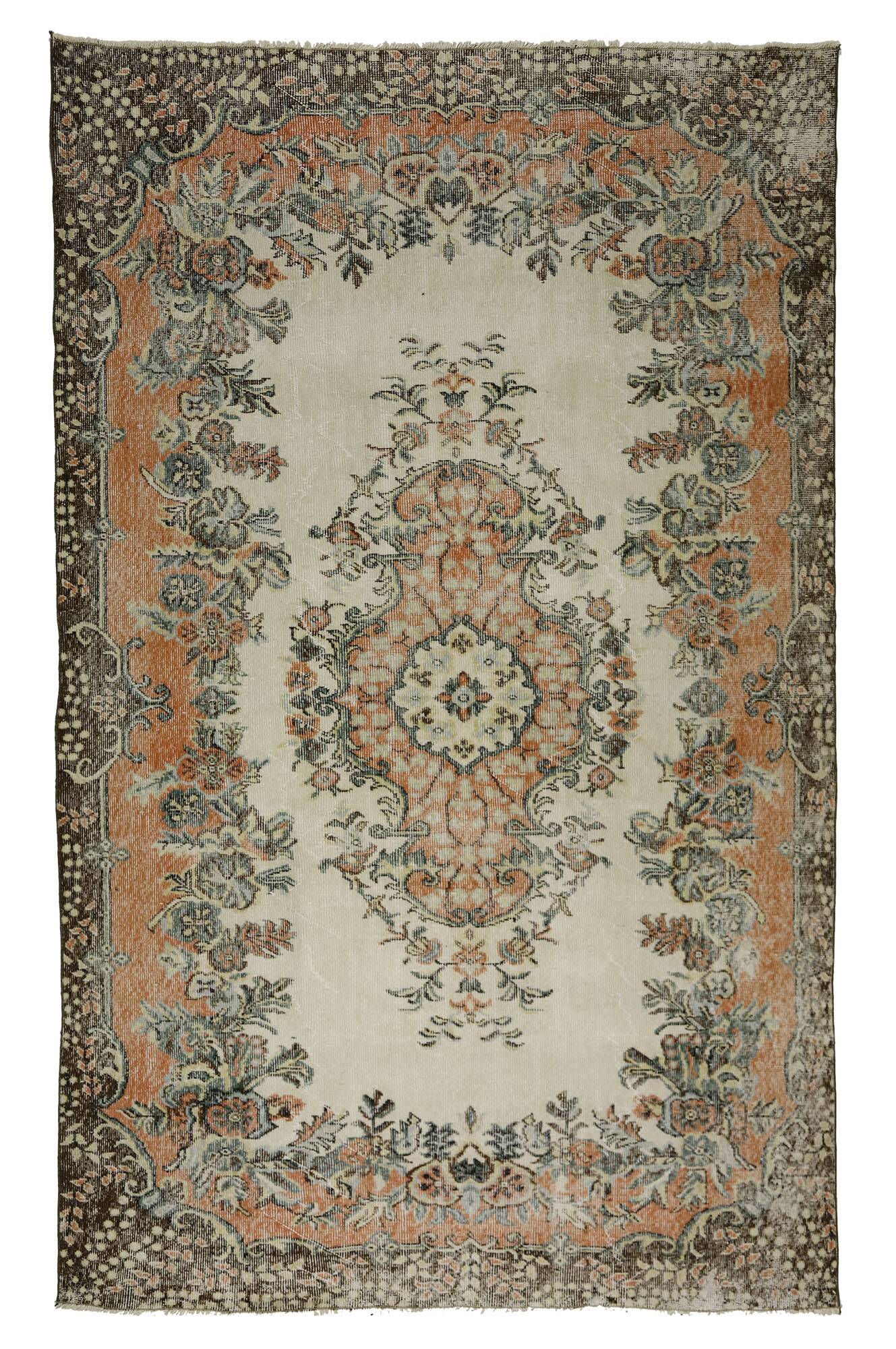 Turkish Anatolian Handmade Vintage Rug 289 cm x 175 cm