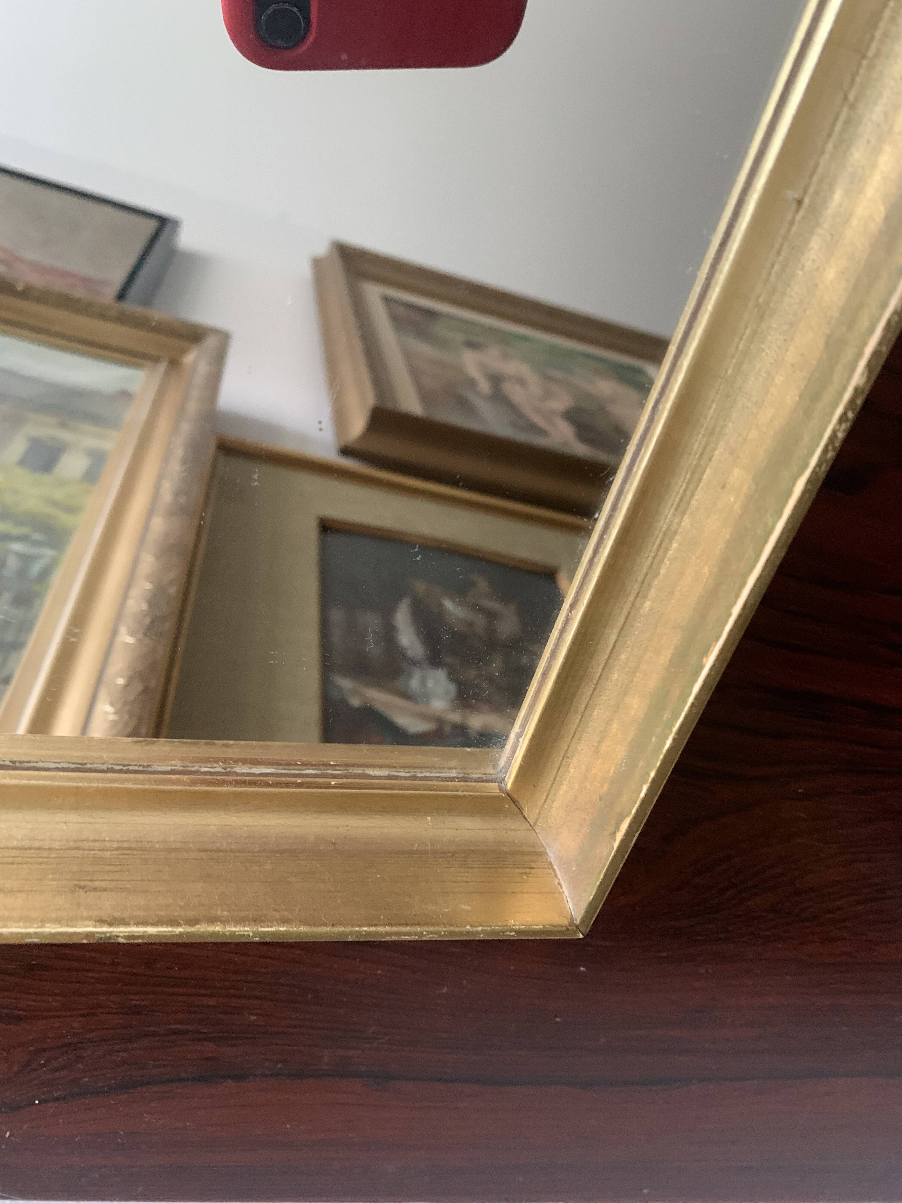 Vintage Wall Mirror in Trapezoid Shape