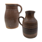 Deux carafes en grès anciennes