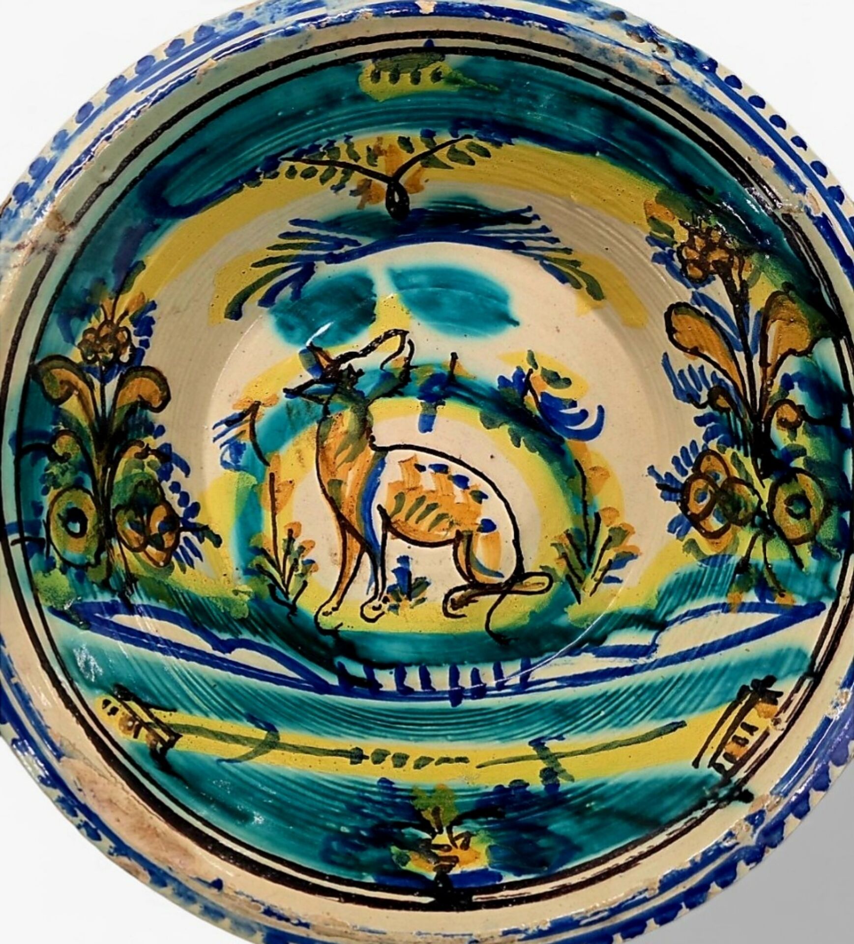 Lebrillo ancien de Triana – Faïence émaillée – XIXe siècle