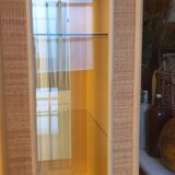 Armoire vitrée en rotin