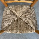 Country straw armchair